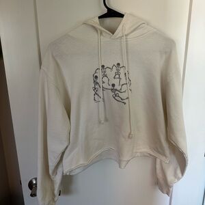 John Galt Cropped Skeleton Hoodie